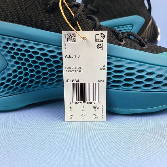 Adidas AE 1 J GS Size 6.5 New Wave Blue Anthony Edwards Basketball Shoes IF1884 - Picture 8 of 11